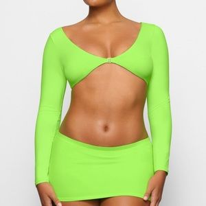 Skims neon long sleeve swim top